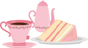 Tea and Cake Vector Illustration